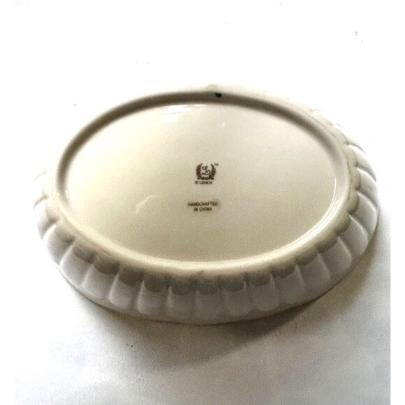 Lenox Floral Porcelain Dish Raised Butterfly Gold rim Trinket Candy Bowl Holiday - Picture 2 of 6